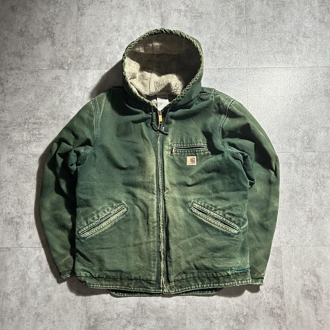 00s メキシコ製USA生地 グリーン カーハート アクティブジャケット