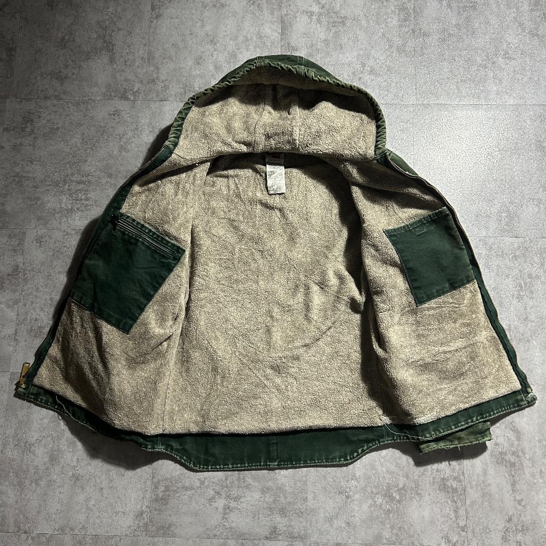 00s メキシコ製USA生地 グリーン カーハート アクティブジャケット