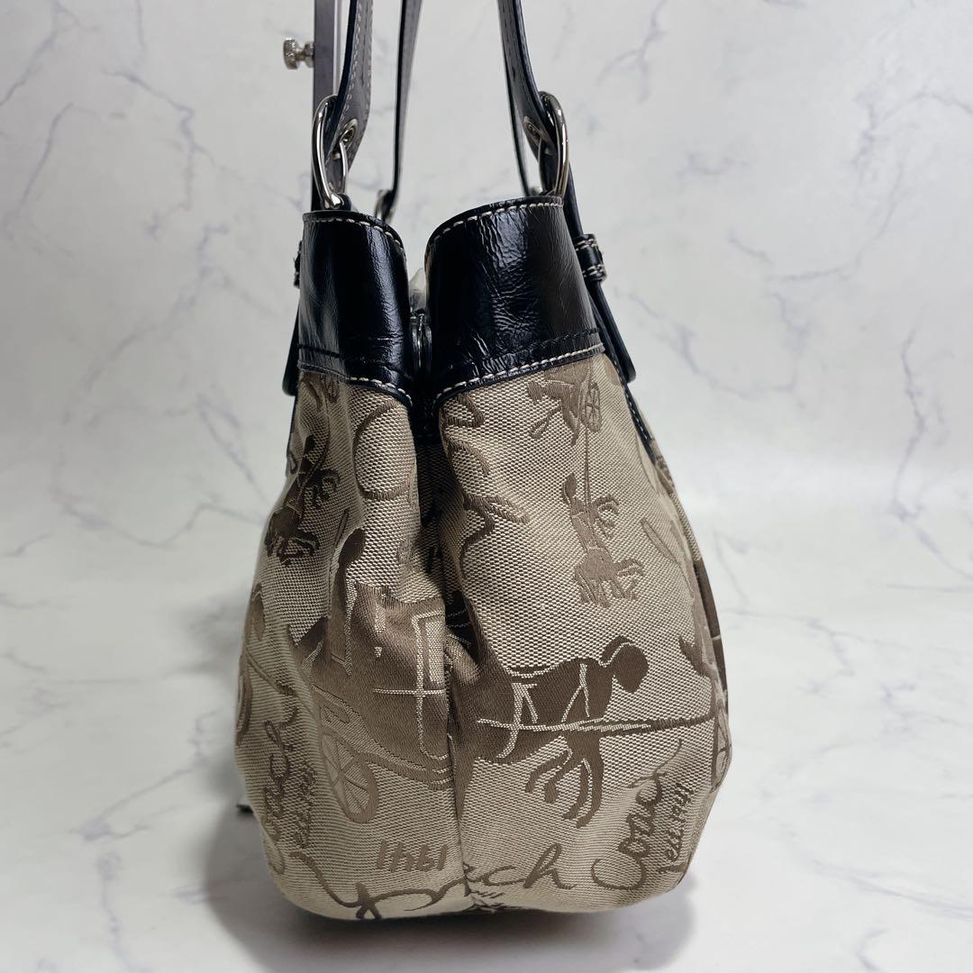 極美品✨COACH ハンドバッグ ホース&キャリッジ プリーテッド SOHO