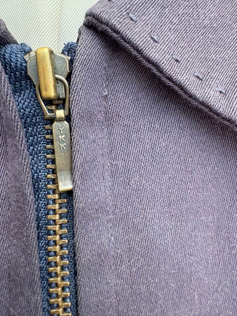 き*君様 50s Sears レーヨンギャバジャン 茄子紺　ハンドステッチ ロカ