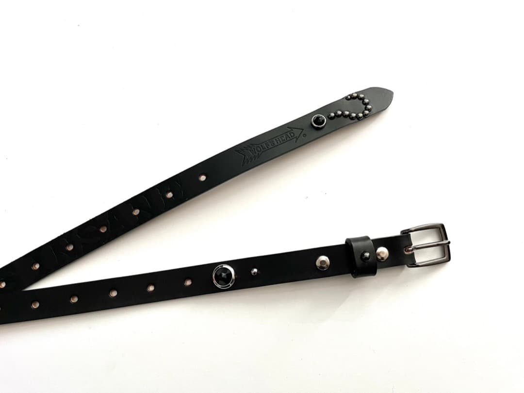 WOLF'S HEAD × TRADING MUSEUM スタッズ ナローベルト