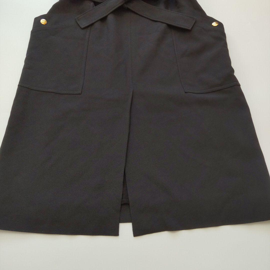 未使用級 23SS セリーヌ トリオンフ エプロン ワンピース ブラック 36