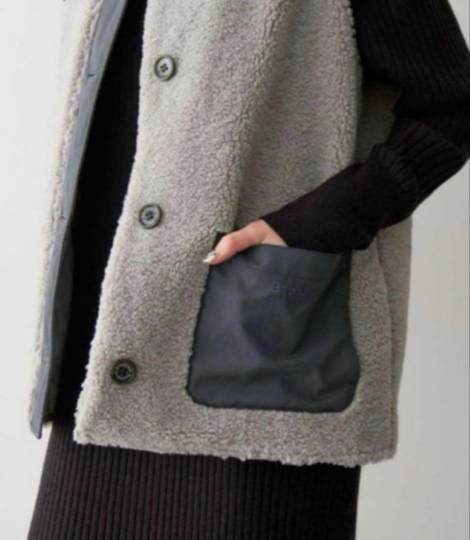 Barbour バブアー ボアベスト グレー 未使用品