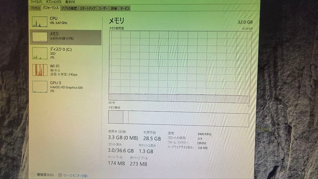 ddr4 16gx2枚 32g 動作確認済み ③