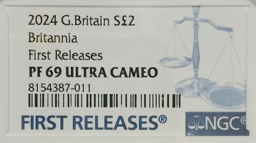 2024 ブリタニア 2ポンド プルーフ銀貨 NGC PF69UCFR