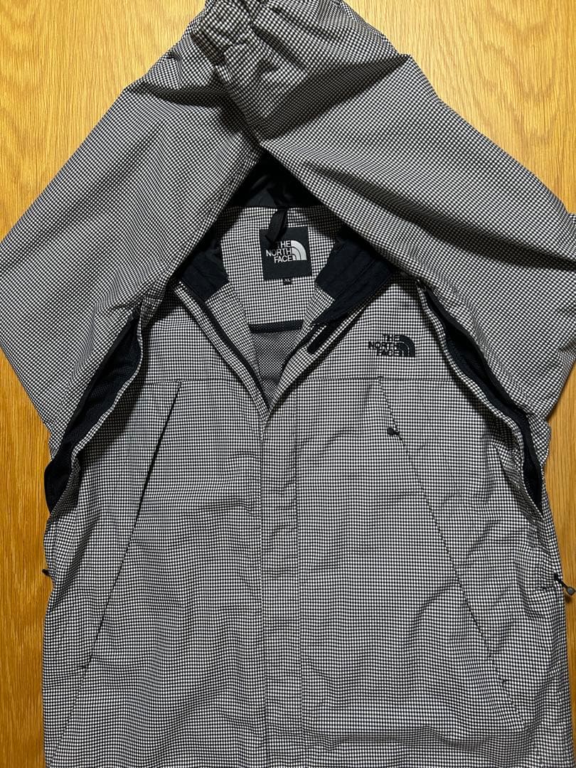 THE NORTH FACE スクープジャケット ギンガムチェック 黒白 XL
