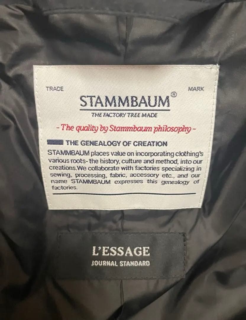 美品【STAMMBAUM】LESSAGE DOWN COAT ダウン　コート 黒