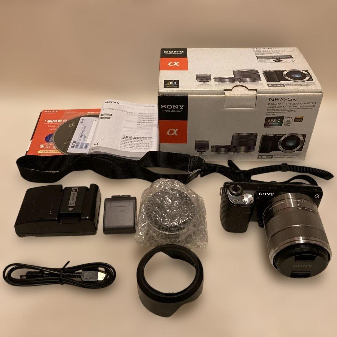 SONY NEX-5N ミラーレス 一眼カメラ ダブルレンズキット ブラック