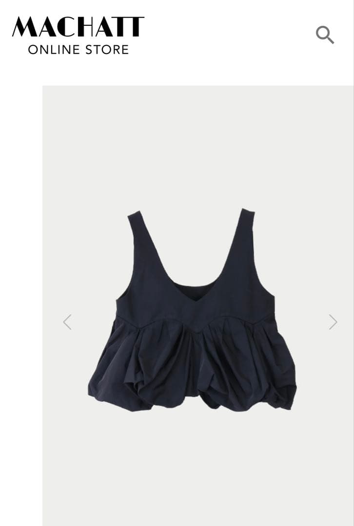 マチャット　ギャバジンフォルムトップス