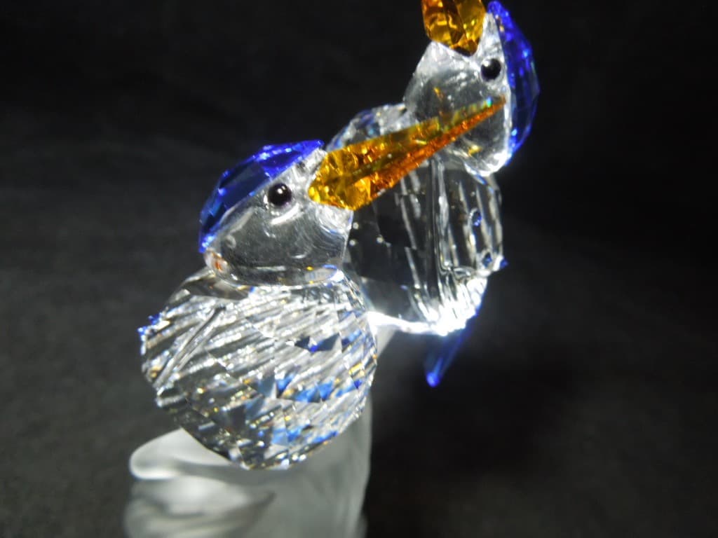 スワロフスキー カワセミ 貴重な廃盤Malachite Kingfishers