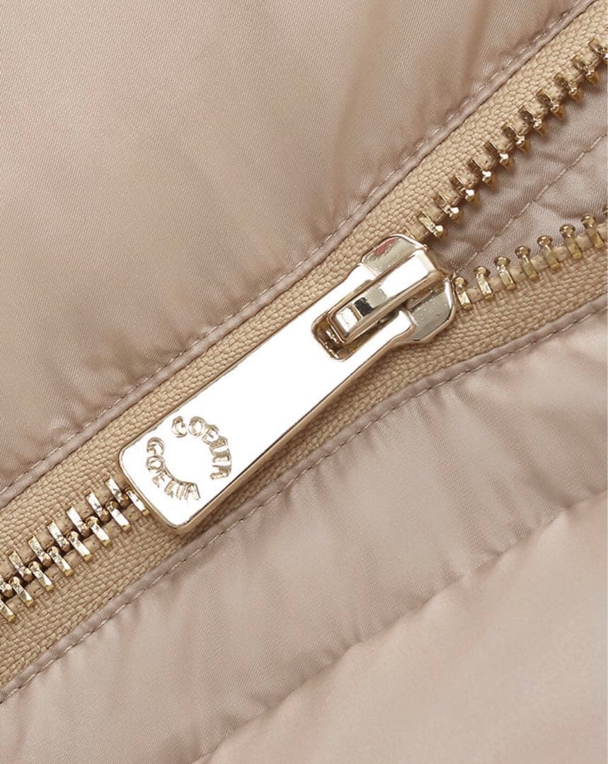 【新品ダク付き】GOELIA ローズゴールドフード付きロングダウンコート