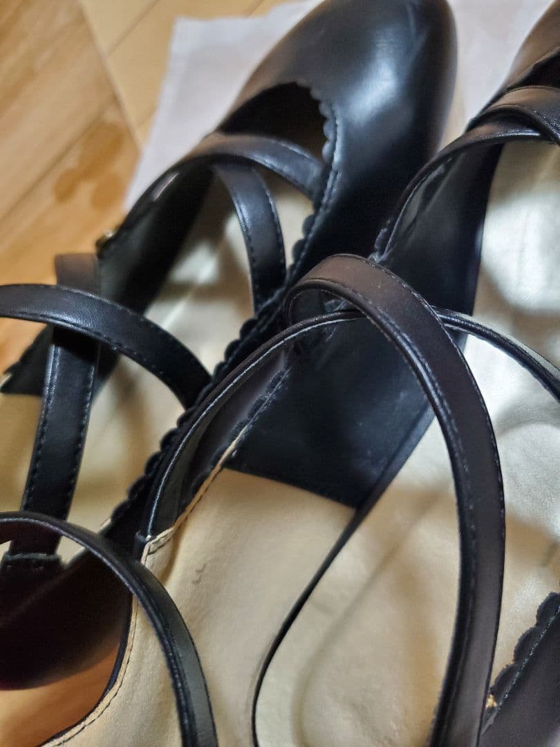 BABY　ヴィクトワールシューズ　黒　LL　ロリータ　木底靴