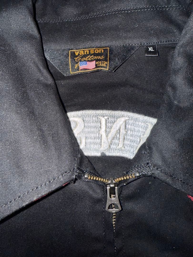 VANSON バンソン アメリカンイーグル刺繍 つなぎ