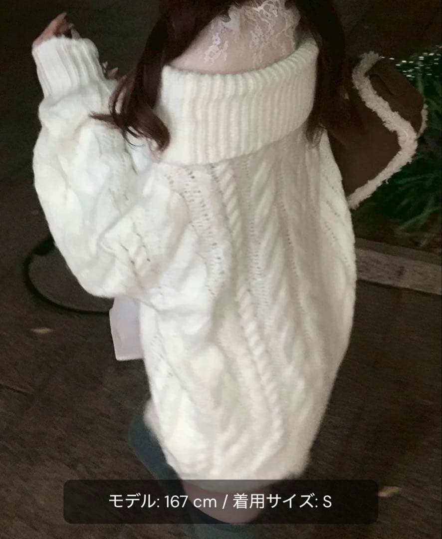 オフィショルケーブルニット♡