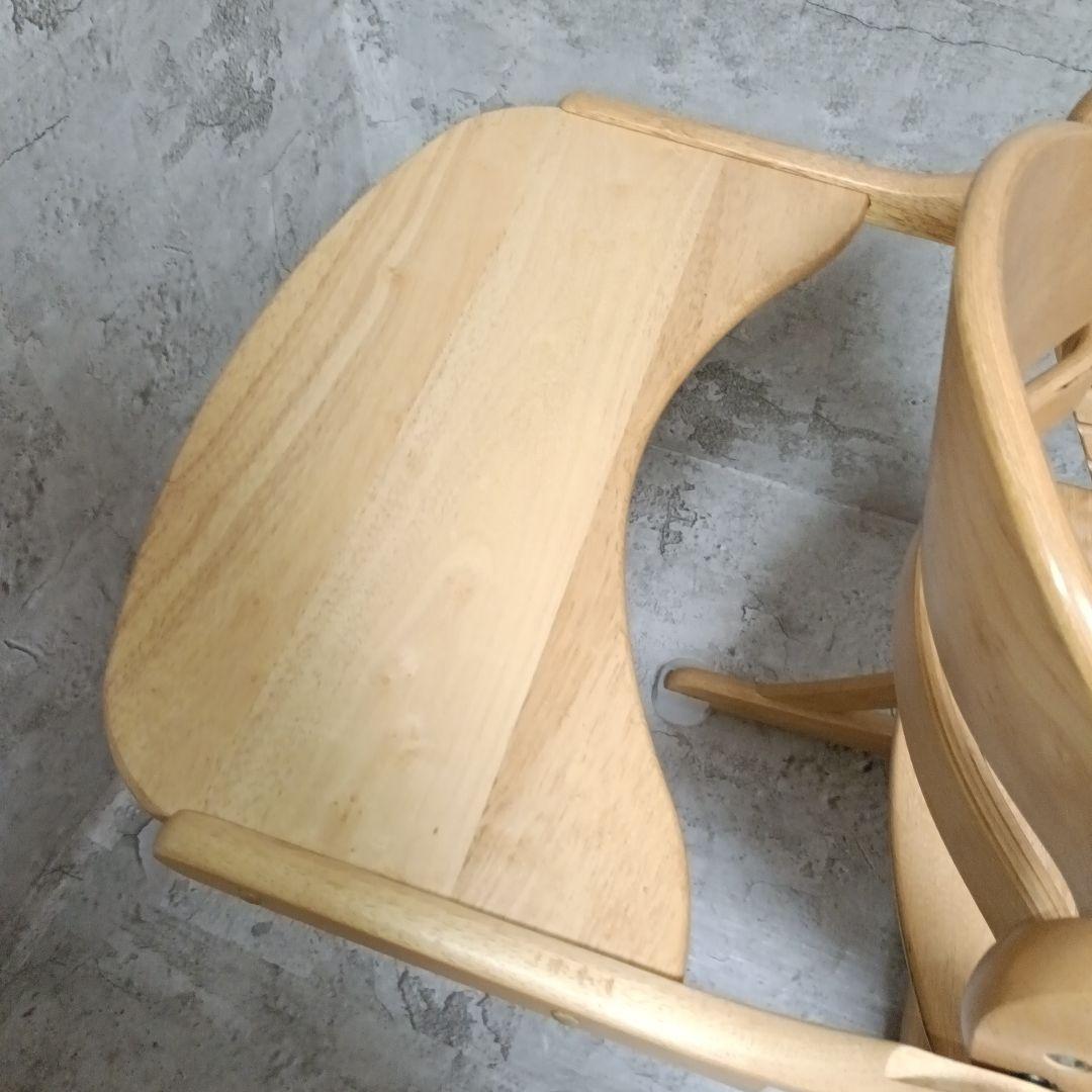 【美品】大和屋 すくすくチェア イーエヌ テーブル&ガード ナチュラル