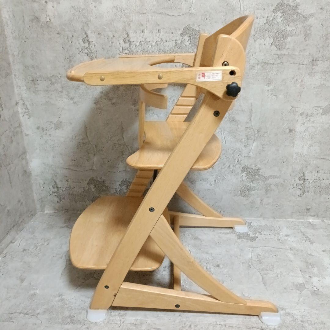 【美品】大和屋 すくすくチェア イーエヌ テーブル&ガード ナチュラル