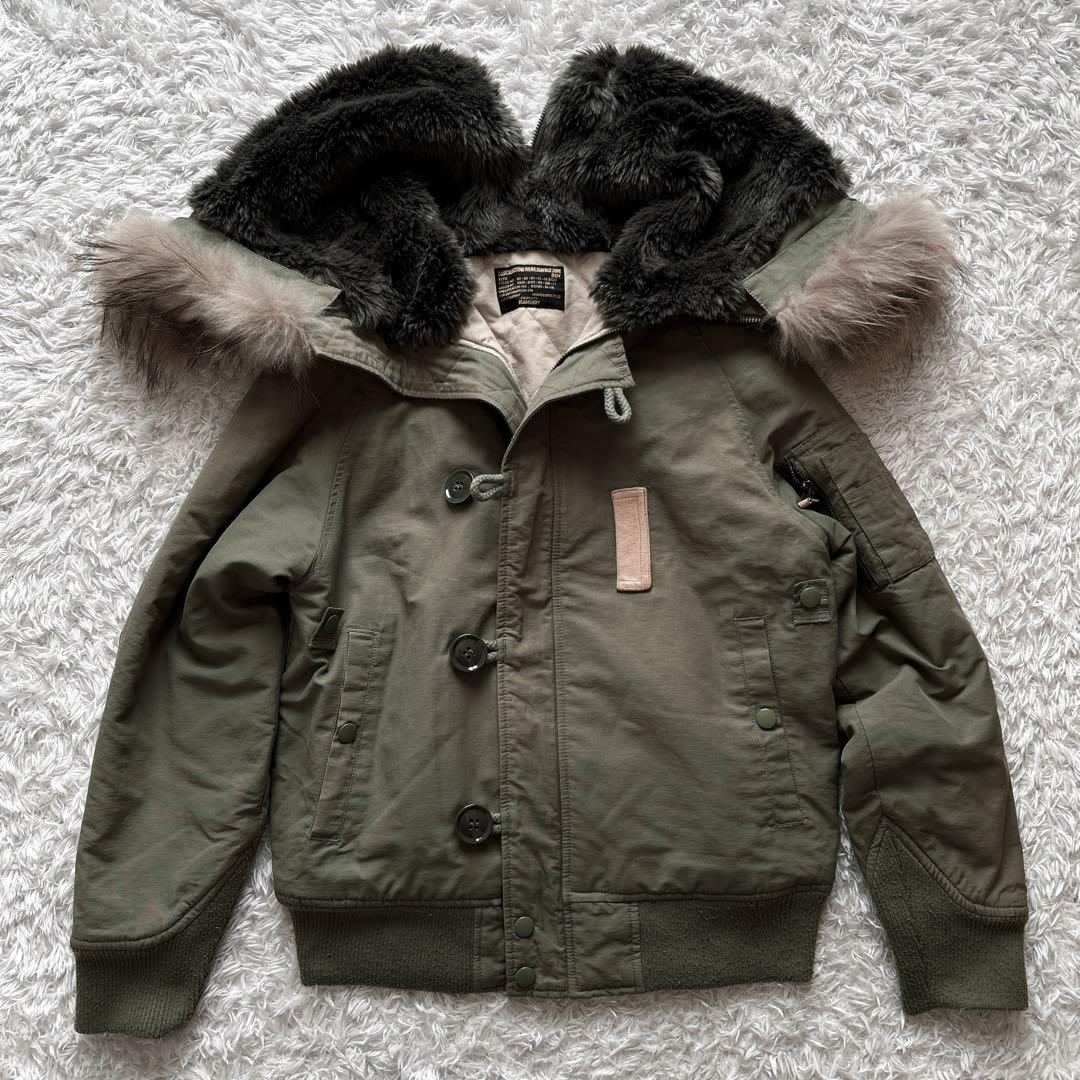 希少✨N-2B ミニタリー　ジャケット　y2k beams boy カーキ