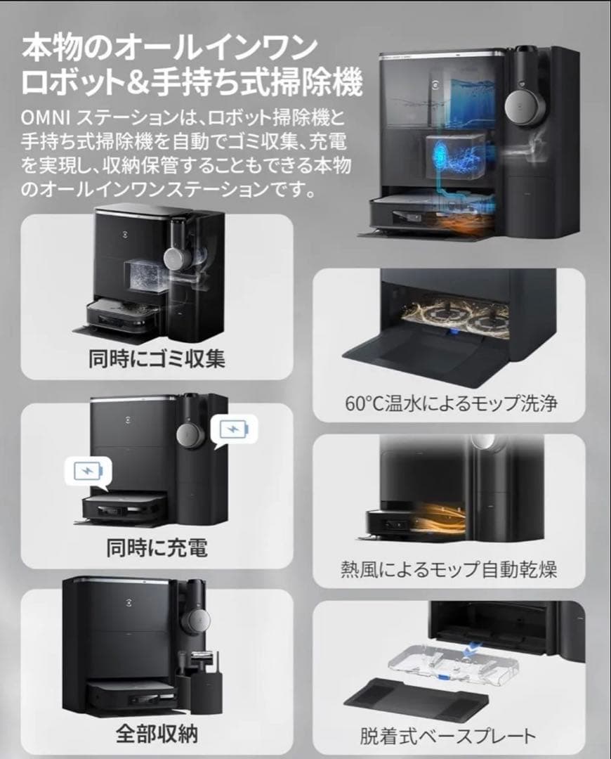 (未使用品) ECOVACS DEEBOT X2 COMBO ブラシキット付き