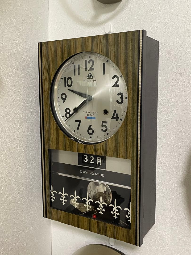 【完動品】リズム　rhythm ゼンマイ時計　動作確認済み