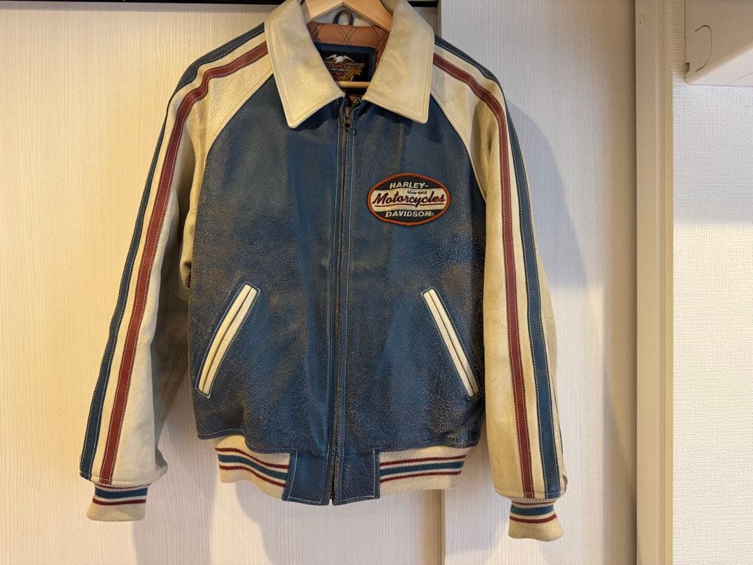 00‘s ハーレーダビッドソン 希少カラー　レザージャケット