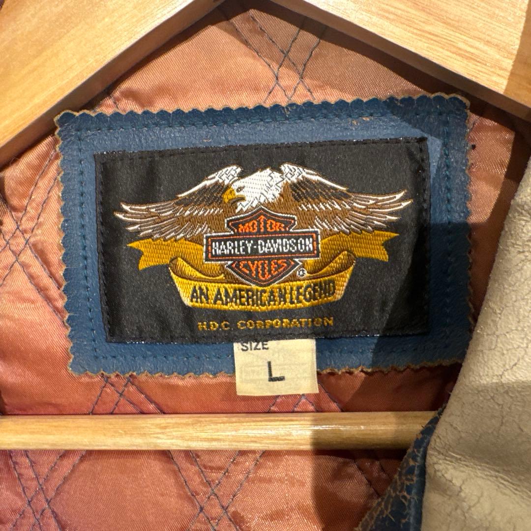 00‘s ハーレーダビッドソン 希少カラー　レザージャケット