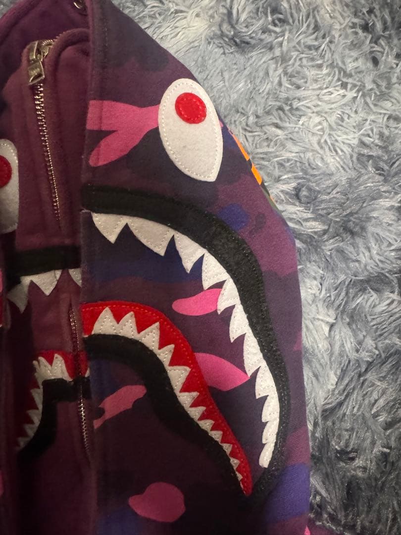 A Bathing Ape WGM パーカー 紫迷彩