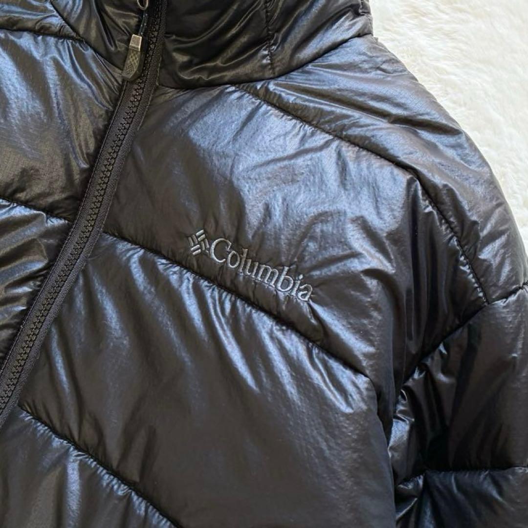 00s Columbia ダウンジャケット ドローコード 黒 XL