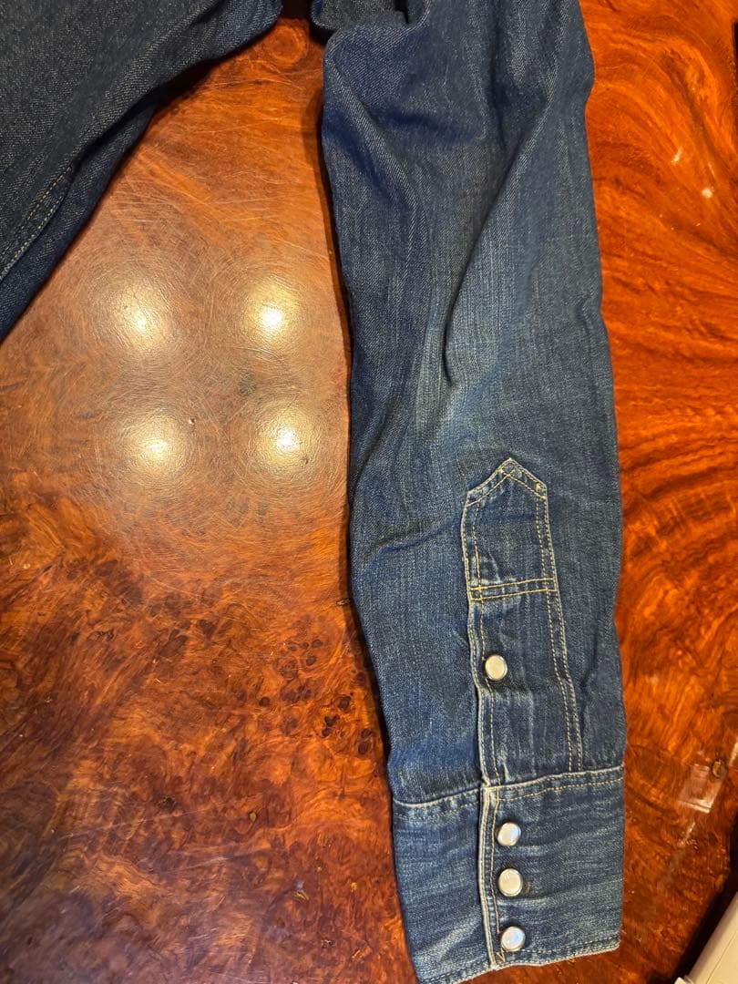 Lee 40's復刻跳ね馬タグデニムウエスタンシャツ16（L）箱付き美品