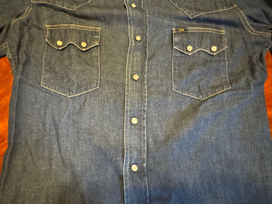 Lee 40's復刻跳ね馬タグデニムウエスタンシャツ16（L）箱付き美品