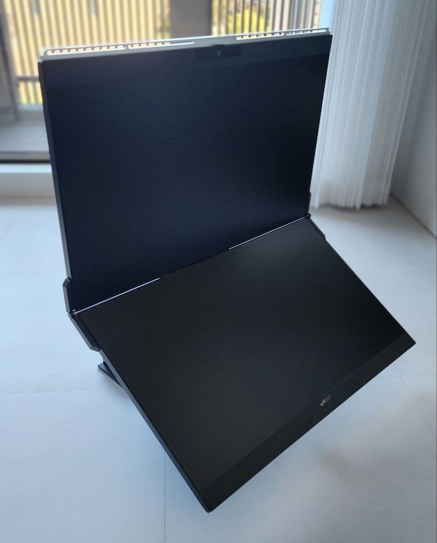 【美品】Geminos 24インチ×2 垂直スタックモニター