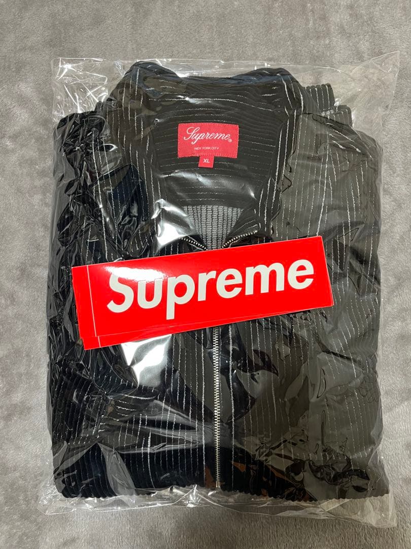 古着　Supreme 2-ton corduroy zip up shirt