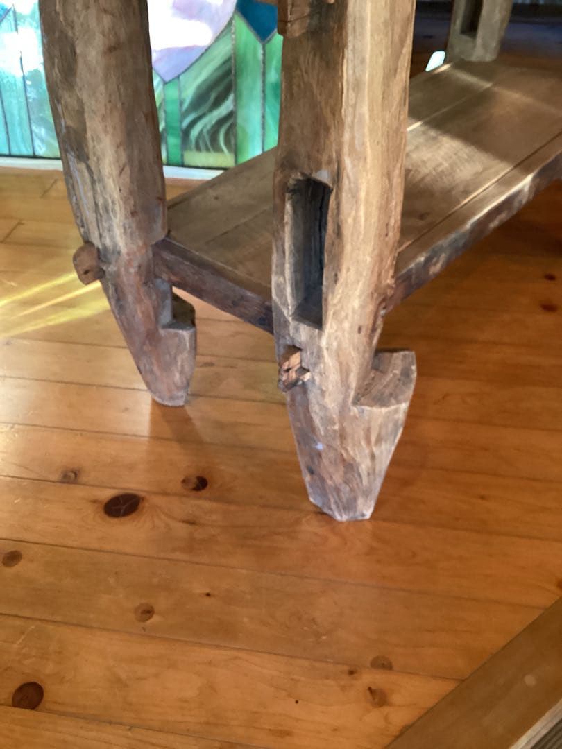 木製3段ラック アンティーク風