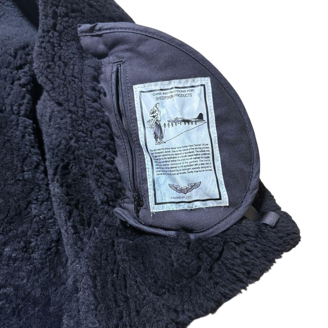 ✨希少美品✨ AVIREX B-3 フライトジャケット ブラック USA製 34
