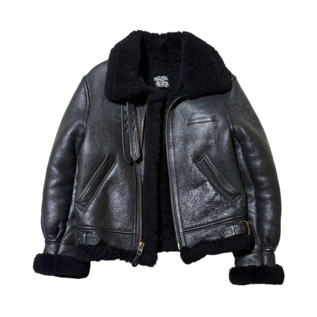 ✨希少美品✨ AVIREX B-3 フライトジャケット ブラック USA製 34