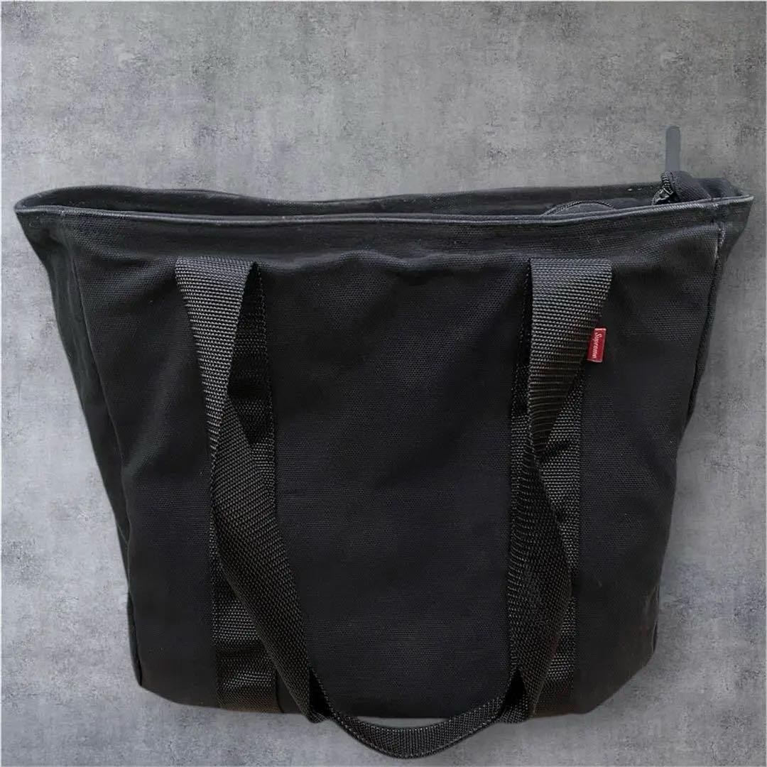 【確実正規品】 シュプリーム トートバッグ ブラック キャンバス 2020AW