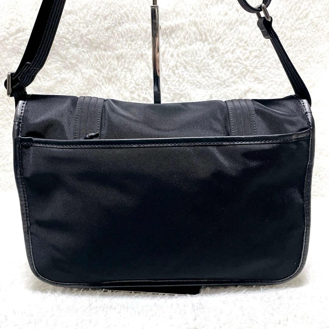 【美品】ポロ ラルフローレン メッセンジャーバッグ ショルダー 黒