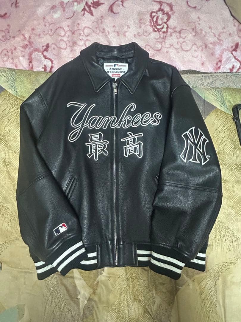 ジャケット・アウター Supreme kanji leather varsity jacket XL