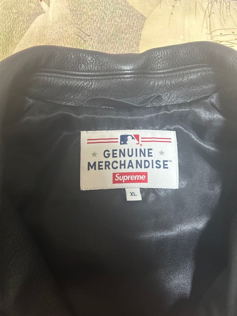 ジャケット・アウター Supreme kanji leather varsity jacket XL