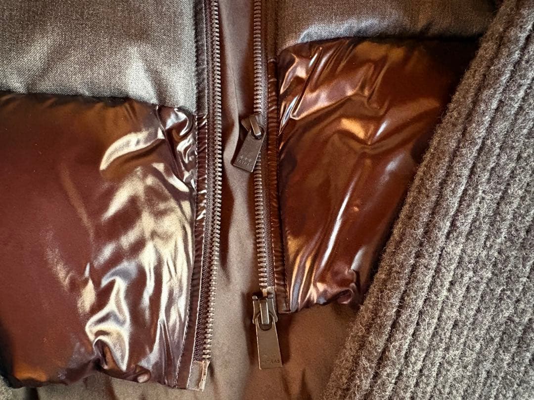 TATRAS ショート丈 ダウンジャケット アーム切替ニット