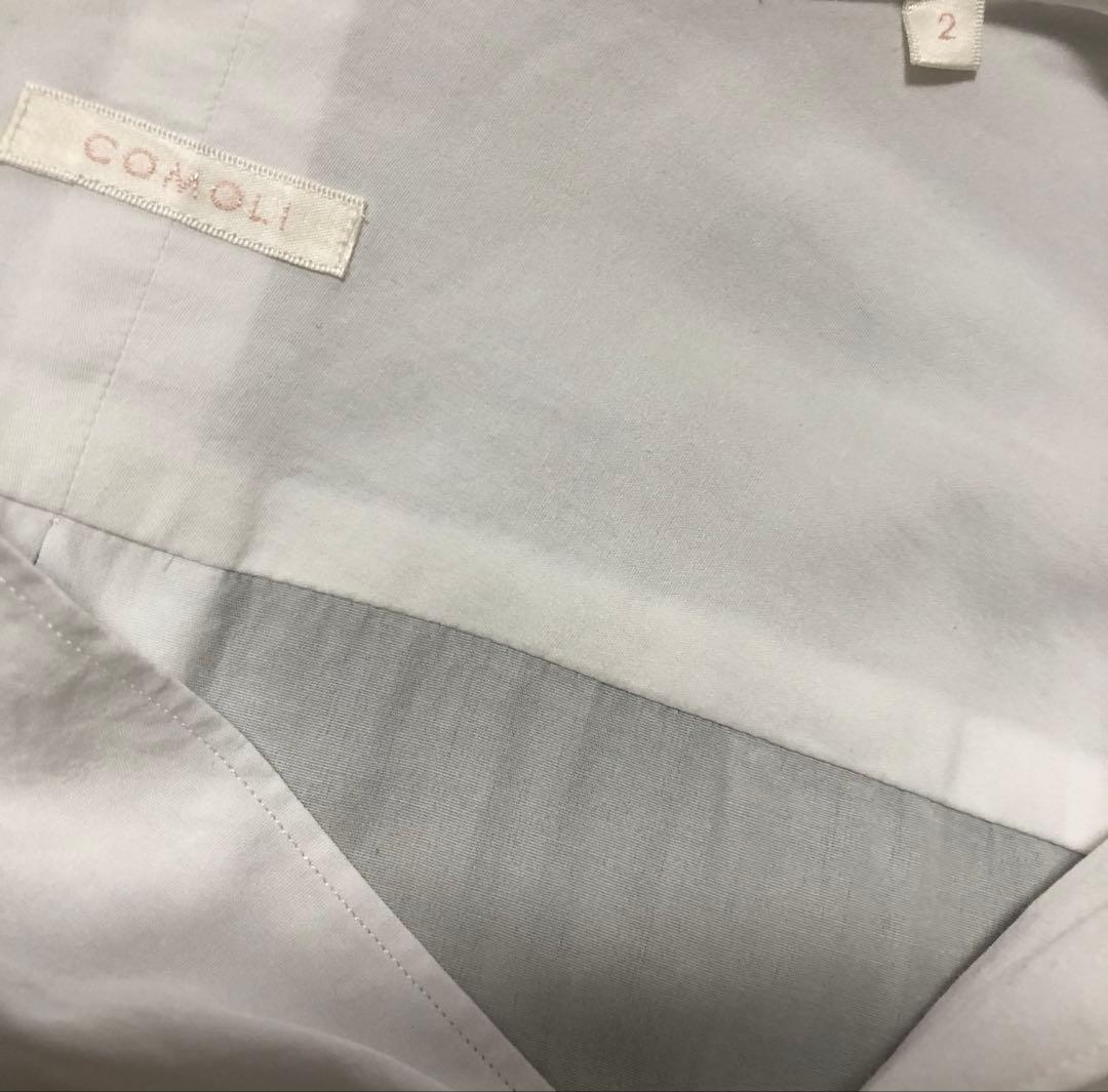 新型✨22aw 美品 サイズ2 コモリ シャツ　白　comoli