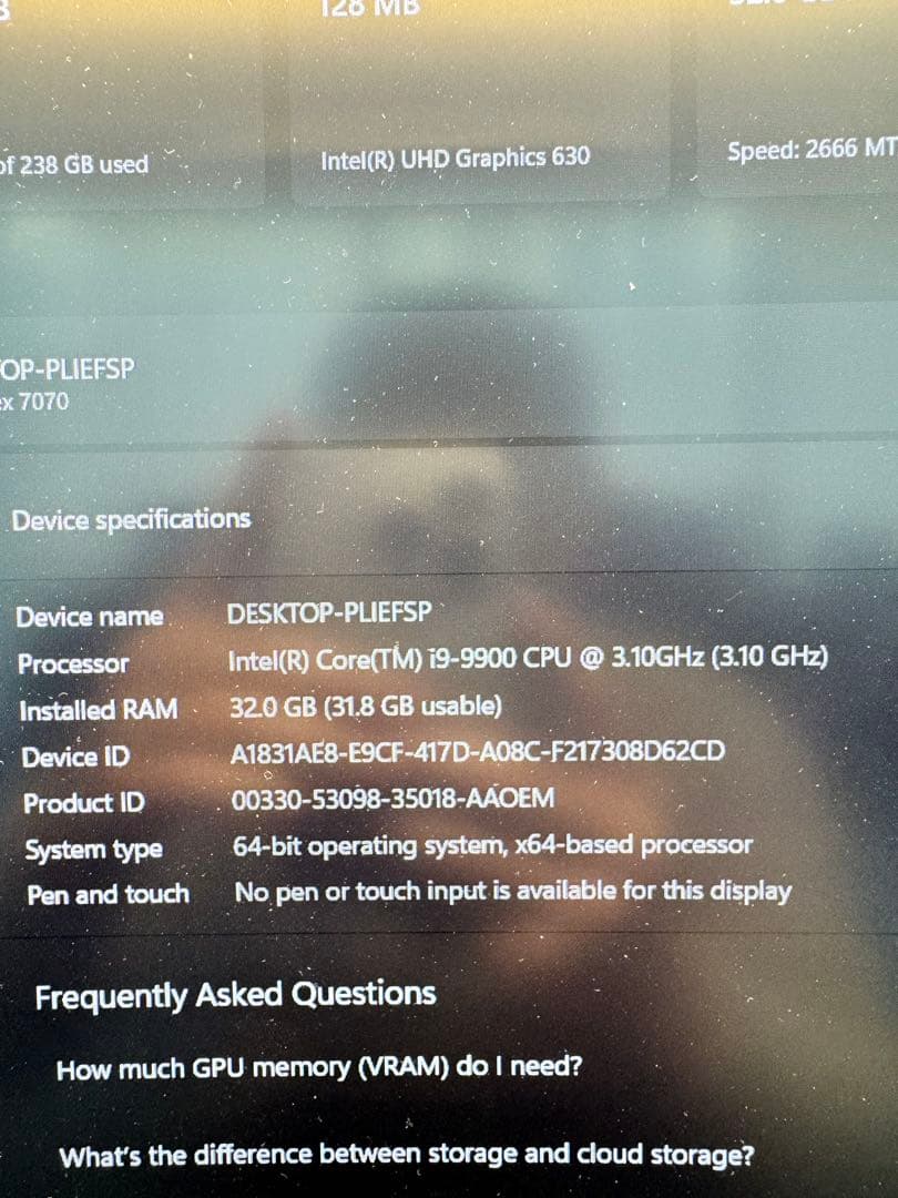 DELL OptiPlex 7070 Micro i9-9900 メモリ32gb