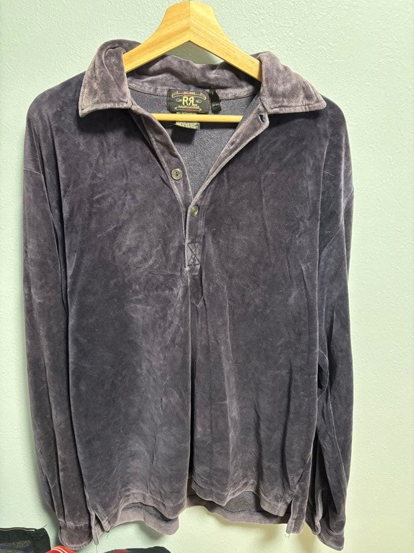 RRL Ralph Lauren ラルフローレン　ベロア　シャツ XL 90s