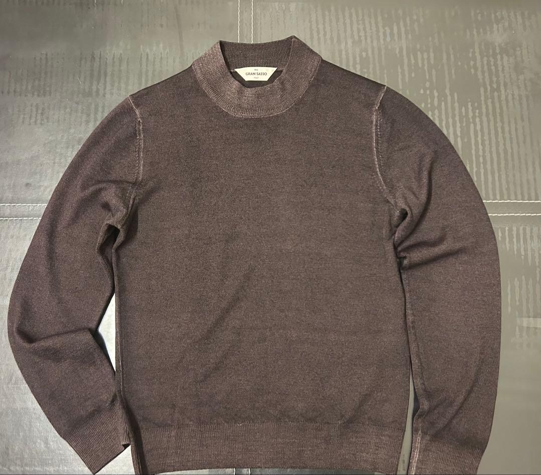 T*i様 GRAN SASSO グランサッソ/モックネックニット/ダークブラウン