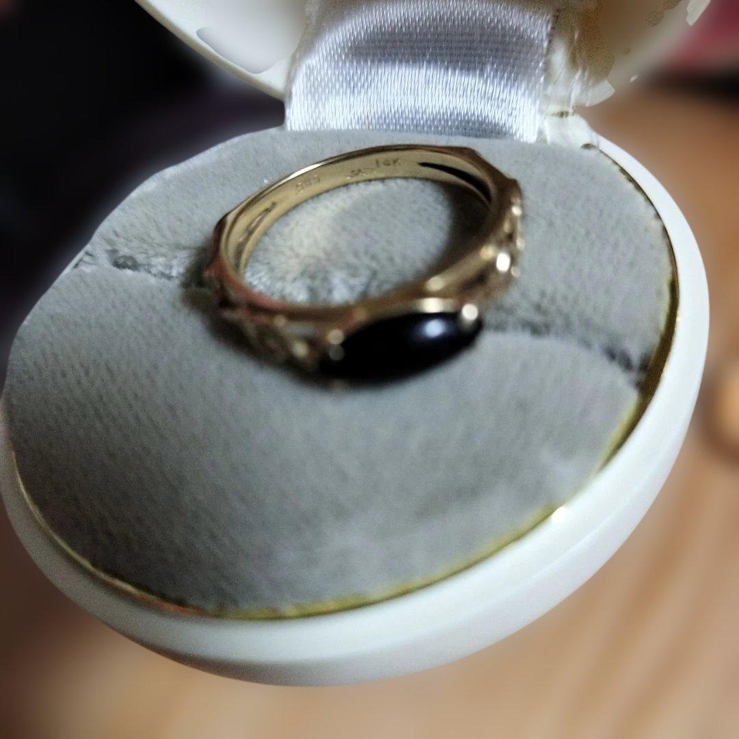 ブラックストーンリング　14K 585