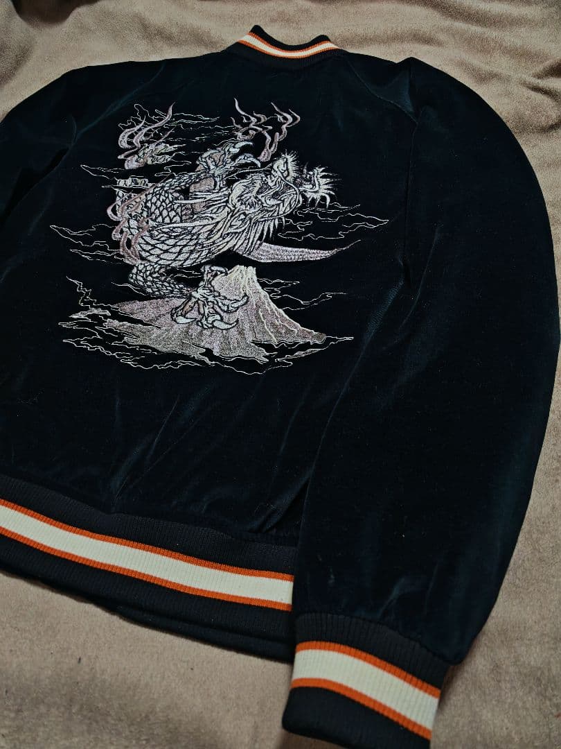 美品 別珍 龍 OBORO 日本限定 スカジャン ベロア vintage