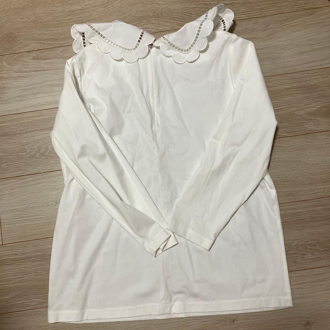 yori　ヨリ　スカラップカラーロンTee