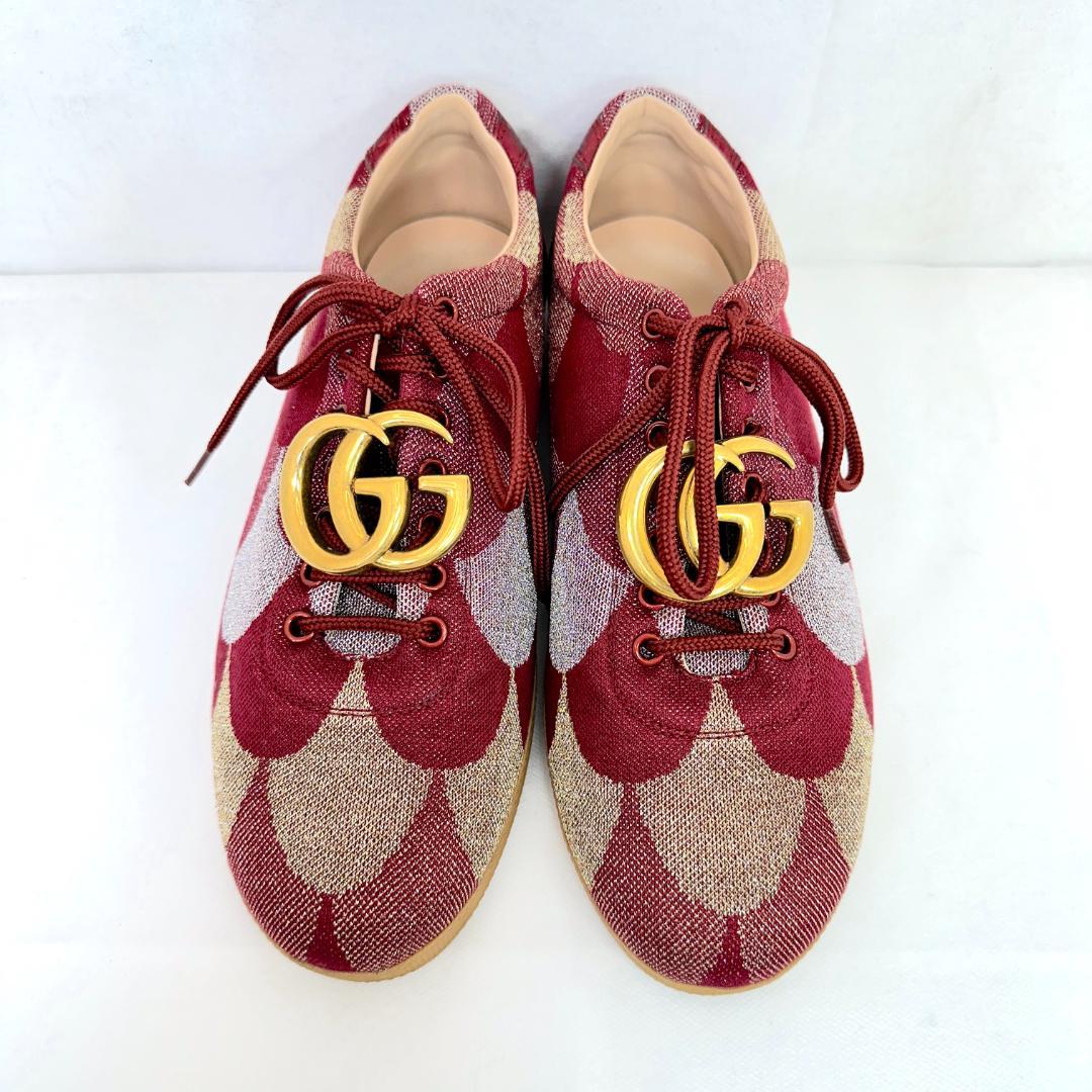 靴 Gucci Marmont Sneaker \"Red\" 437485