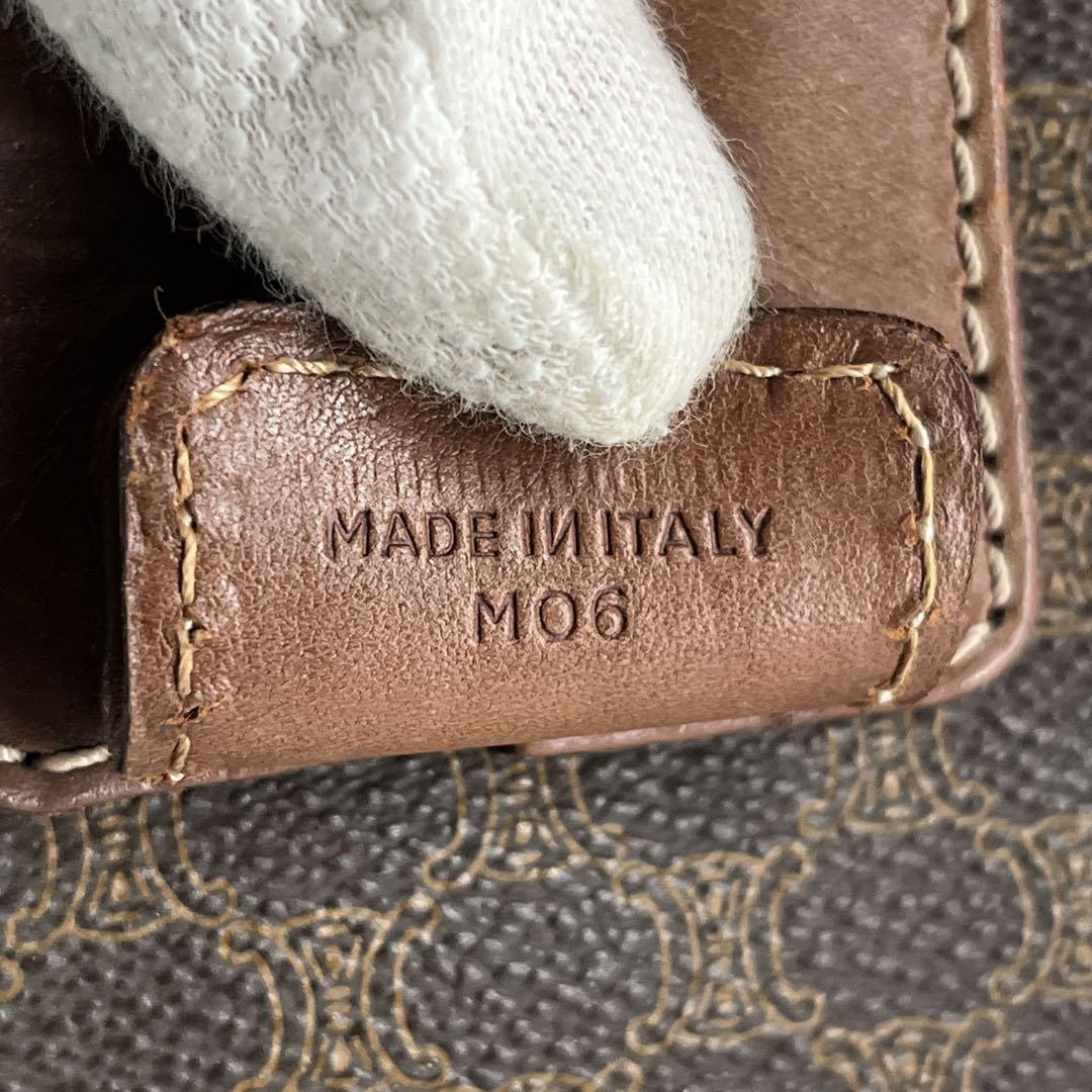 オールド　セリーヌ　ボストン　旅行　マカダム柄　ブラウン　PVCレザー　y2k