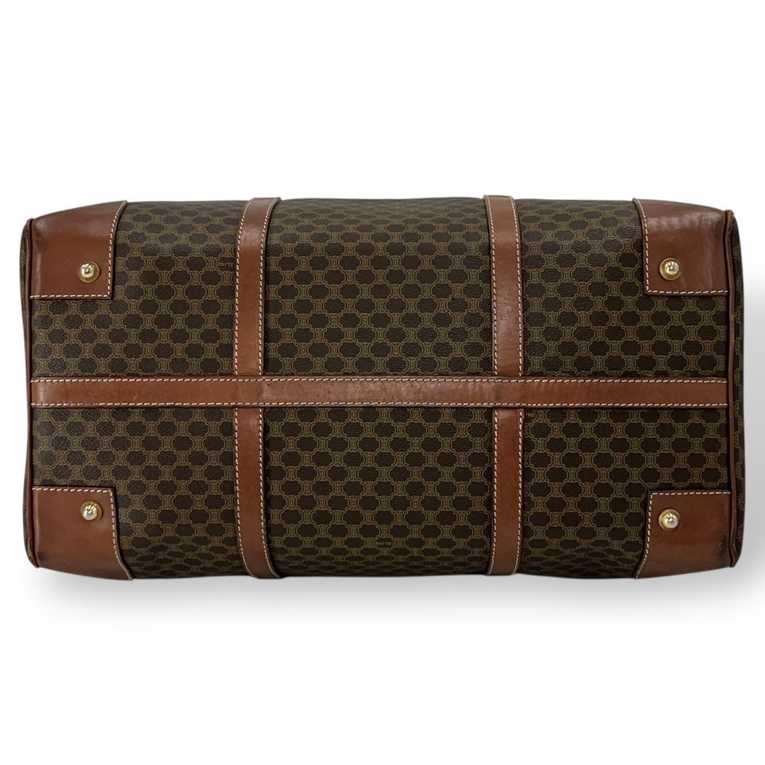 オールド　セリーヌ　ボストン　旅行　マカダム柄　ブラウン　PVCレザー　y2k