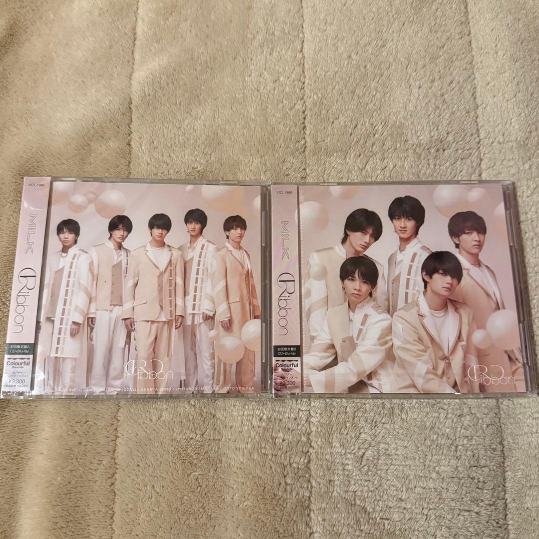 M!LK Ribbon 初回A （ケース割れあり） 、B2枚セット